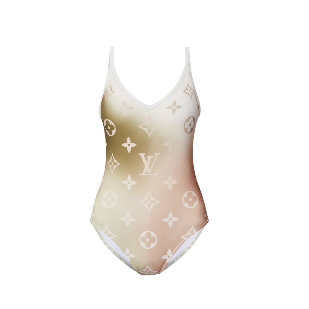Monogram Gradient Cut-Out One-Piece Swimsuit XL & 3XL Available
